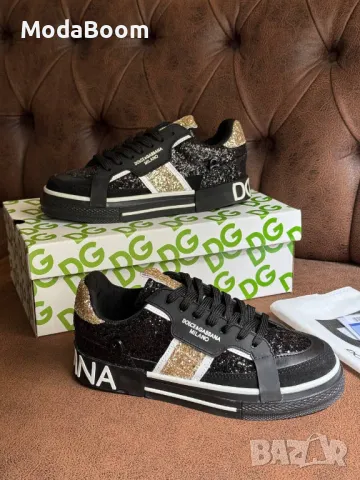 Dolce & Gabbana черни дамски маратонки , снимка 2 - Маратонки - 48452809