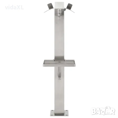 vidaXL Градинска чешма, неръждаема стомана, квадратна колона, 95 см, снимка 2 - Напояване - 56147600