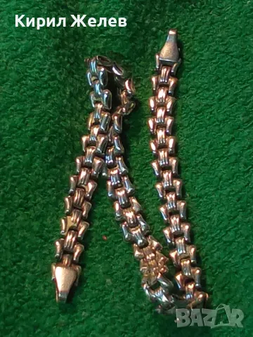 СТИЛНА СРЕБЪРНА ГРИВНА СРЕБРО 925 РЯДКА ВИНТИДЖ АРТ ПЛЕТКА БИЖУТЕРСКА РАБОТА 47587, снимка 13 - Гривни - 49149505