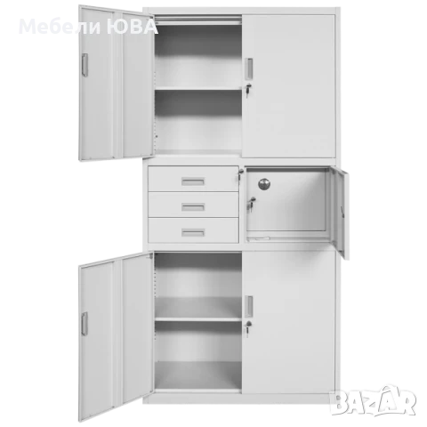 МЕТАЛЕН ШКАФ CR-1281 ZH - СИВ, снимка 2 - Други - 46159110