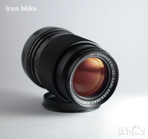 Carl Zeiss Jena Sonnar MC 135mm f/3.5 - отличен, с капачки и тубус, снимка 3 - Обективи и филтри - 52536286