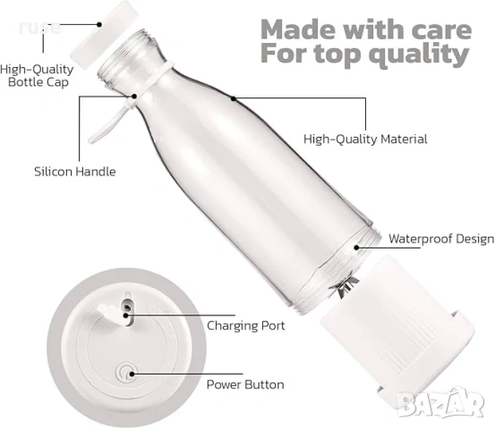 НОВИ! Преносим USB блендер за пресни плодове 420мл, снимка 8 - Блендери - 54144348