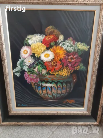 Три картини на Стоян Домусчиев и Б. Домусчиев , снимка 4 - Антикварни и старинни предмети - 47422419