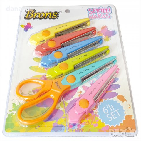 1570 Къдрава ножичка за декорация с 6 сменяеми приставки, снимка 3 - Ученически пособия, канцеларски материали - 29530795