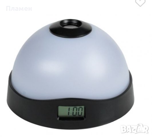 Лампа с цифров и холограмен часовник LCD многоцветен 9,5х7 см., снимка 7 - Други - 38376201