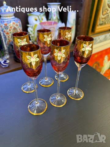 Комплект чаши за алкохол Бохемия №8023 , снимка 3 - Други ценни предмети - 53973462