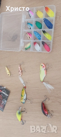 Оферта! Нов спининг к-т от карбонова въдица с макара, влакно, клатушки, цикади и воблери , снимка 4 - Въдици - 53980218