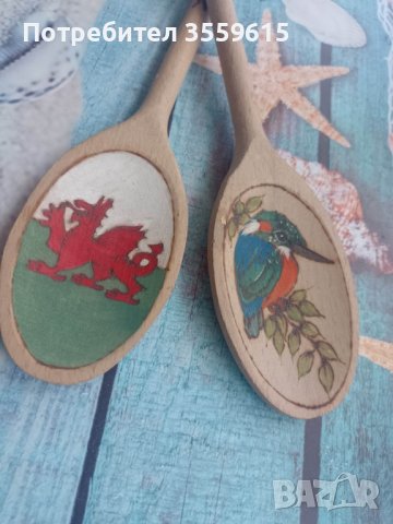 комплект от 2 дървени лъжици от Уелс, снимка 2 - Други стоки за дома - 40817528