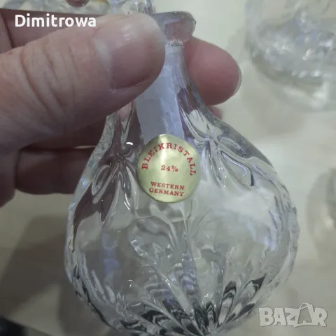 Оловен кристал винтидж парфюмни шишенца, снимка 5 - Антикварни и старинни предмети - 47934292