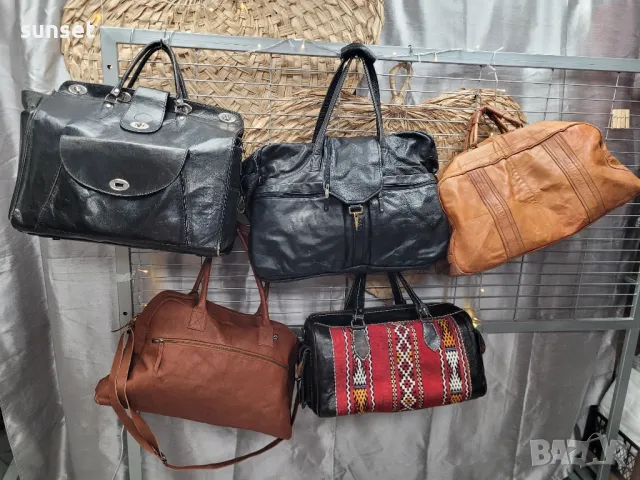 естествена кожа големи пътни чанти, сак, снимка 3 - Сакове - 50347506