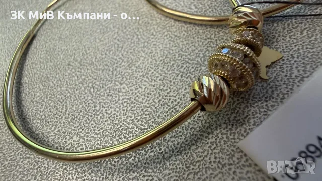 Златни обеци Пандора 14 карата 6.16гр , снимка 6 - Обеци - 56258002