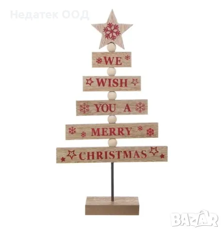 Коледна декоративна, фигура, елха, 30,5 см, снимка 2 - Декорация за дома - 47977362