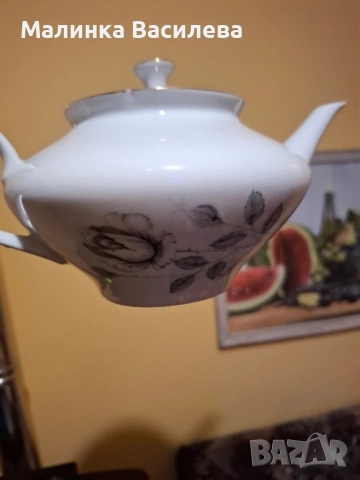 Чайник с три чаши , снимка 12 - Чаши - 52306027