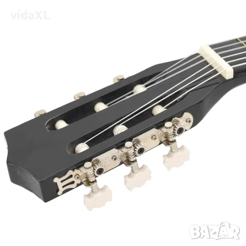 vidaXL Комплект класическа китара за начинаещи 8 части черен 3/4 36, снимка 8 - Китари - 56147660
