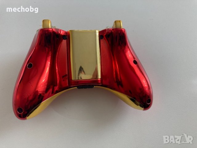 Оригинален джойстик за Xbox 360 Gold and red chrome, снимка 2 - Аксесоари - 34934809