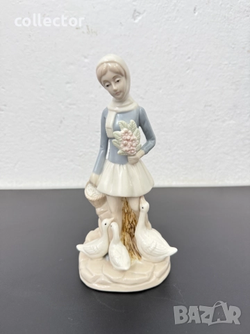 Испанска порцеланова фигура на момиче с гъски. №7577