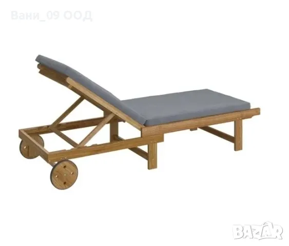 Висококачествен шезлонг от акациева дървесина 