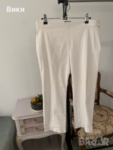 Бял панталон 3/4 в размер М, снимка 2 - Панталони - 44725531