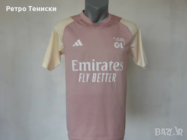 Тениска на Лион • тренировъчен модел • adidas • розово • размер S • Мъже