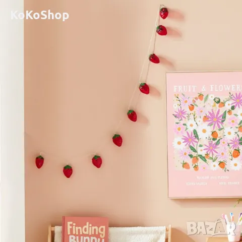 Лампички Ягоди-120 см./LED верига на батерии/, снимка 8 - Декорация за дома - 49716291