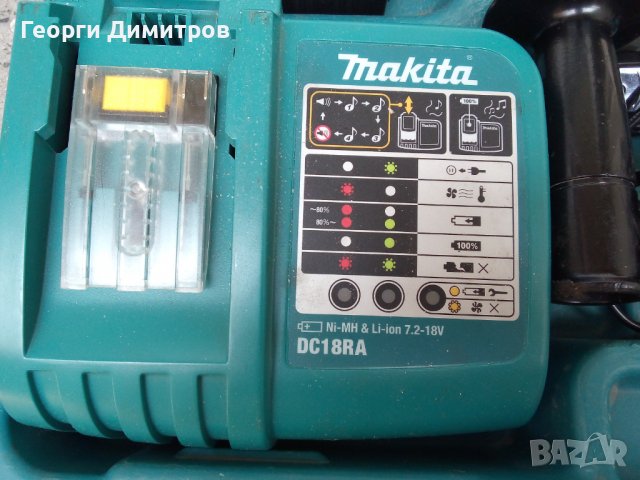 перфоратор Makita BHR202 - 18v, оригинал японски, 2 нови батерии 4Ah и оригинално японско зарядно, снимка 8 - Перфоратори - 37484231