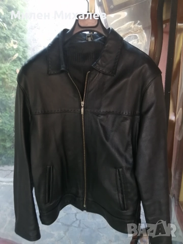 Продавам мъжко кожено яке от естествена кожа. Телешки бокс. 