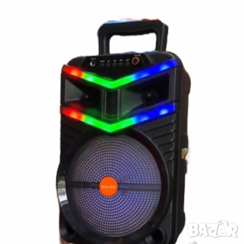 Преносима безжична тонколона с мощен звук и LED ефекти WSJAR E8131W, снимка 6 - Тонколони - 52125754