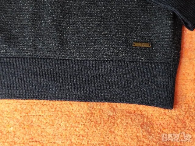 Hugo Boss оригинална мъжка блуза с дълъг ръкав, 100% мериносова вълна, размер L /S, снимка 4 - Блузи - 47545312