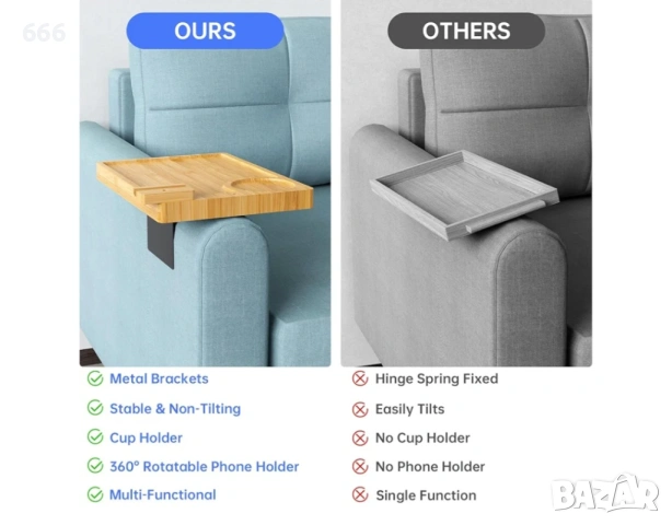 Странична масичка за диван, снимка 3 - Други стоки за дома - 54294795