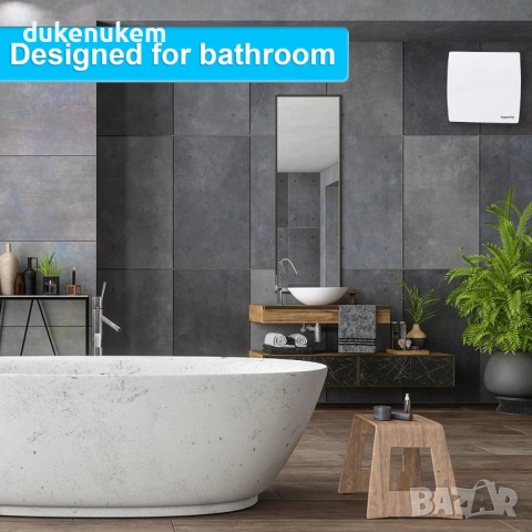 Вентилатор за баня 150 мм – 20W тих абсорбатор, 135 m/h въздушен поток, снимка 2 - Други - 52571670