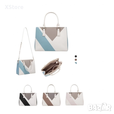 Дамска чанта с геометричен дизайн, снимка 6 - Чанти - 52585230