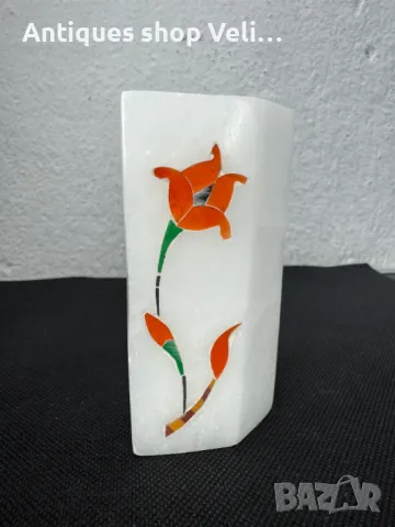 Мранорна вазичка №6966 , снимка 4 - Антикварни и старинни предмети - 50433618