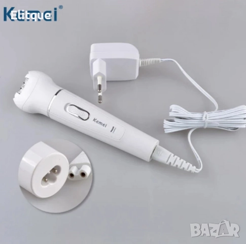 Епилатор Kemei 5 в 1, Бръснене, Масаж, Почистване и Ексфолиране, снимка 2 - Други - 52832802