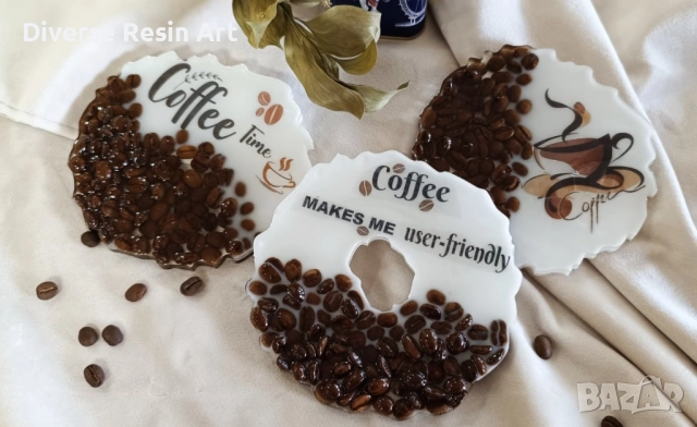 Подложки за чаши от епоксидна смола, снимка 2 - Аксесоари за кухня - 51836531