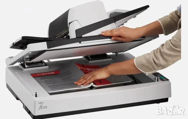 Професионален високоскоростен скенер Fujitsu fi-6770 (ADF + Flatbed) – Отлично състояние!, снимка 15 - Принтери, копири, скенери - 56011434