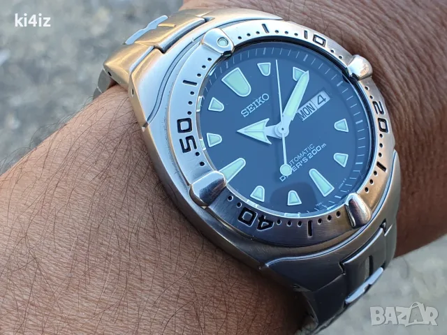 Оригинален SEIKO Automatic Diver SKXA33 "Black Monster-Knight" Made in Japan
