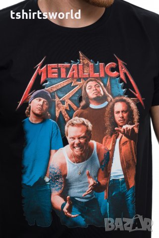 Нова мъжка тениска с трансферен печат на музикалната група METALLICA, снимка 2 - Тениски - 28157567