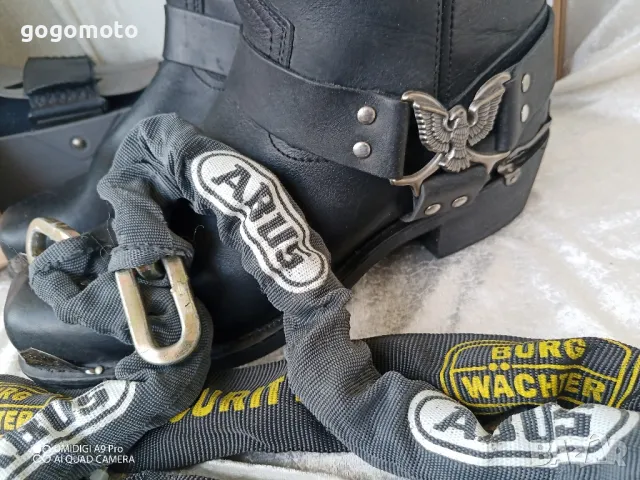 Мото, чопър, КАТО НОВИ мото боти, рокер хард ботуши DINGO original, 45 - 46, 100% естествена кожа 