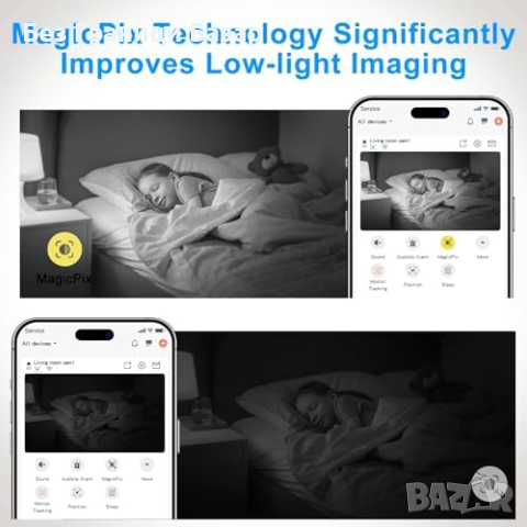 Нова. 2K Ултра HD Вътрешна Камера - Магическо Нощно Видение, AI Сигурност, снимка 4 - Други - 44517485