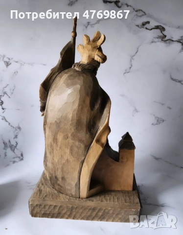 Дървена статуя, снимка 2 - Статуетки - 53896581