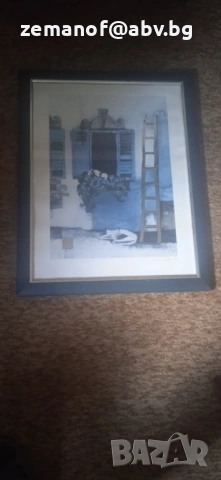 Литография Rosina Wachtmester сребьрно фолио, снимка 2 - Други ценни предмети - 54006065