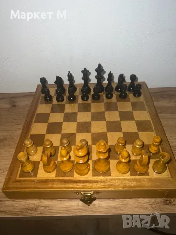 Магнитен Шах с дървени фигури