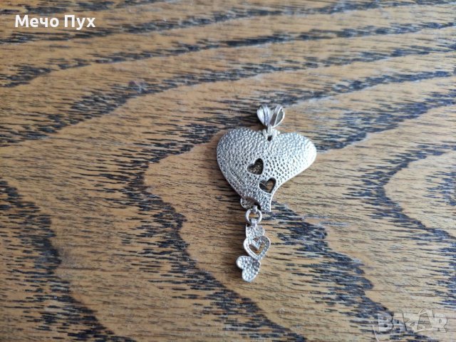 Сребърна висулка сърца (15)