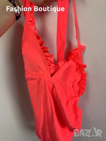 Цял бански неон корал оранжев розов червен, снимка 5 - Бански костюми - 32047394