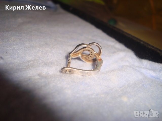 СТАРА АНГЛИЙСКА СРЕБЪРНА АЖУРНА АРТ ОБЕЦА СРЕБРО 925 с ЦИРКОНИ 28732, снимка 6 - Обеци - 37277559
