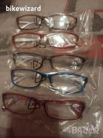 5 броя диоптрични очила за четене + 1.50 НОВИ