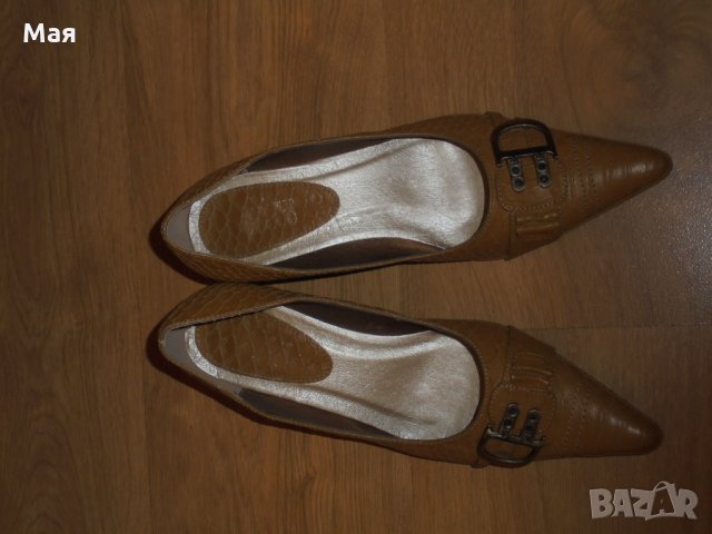 Елегантни дамски обувки цвят охра. № 38, , снимка 9 - Дамски елегантни обувки - 30550400