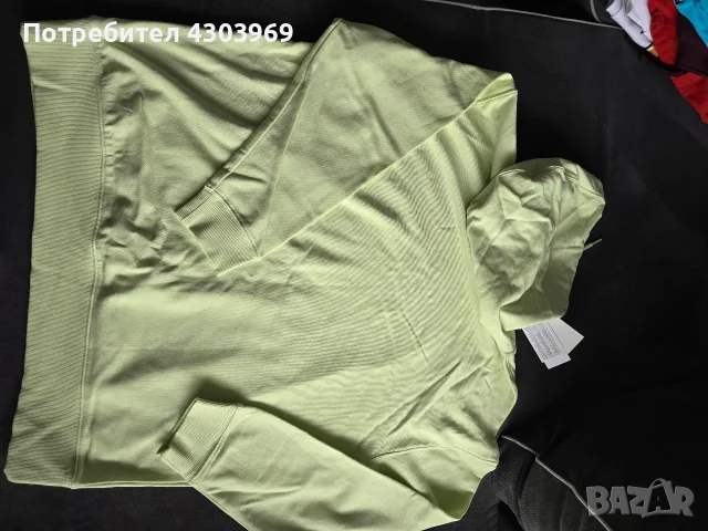 Неонов суичър/худи на Adidas XL, снимка 4 - Суичъри - 56234205