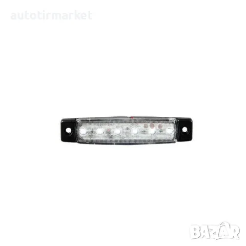 Бял LED габарит с 6 диода 24V – NOKTA L0051W