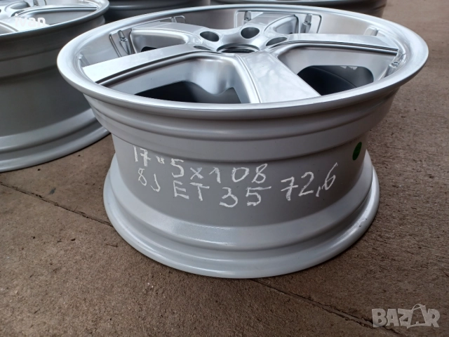 4 бр. чисто нови алуминиеви джанти 17 цола 5x108, централен отвор 72.6 , ET35, 8J, снимка 9 - Гуми и джанти - 51542785
